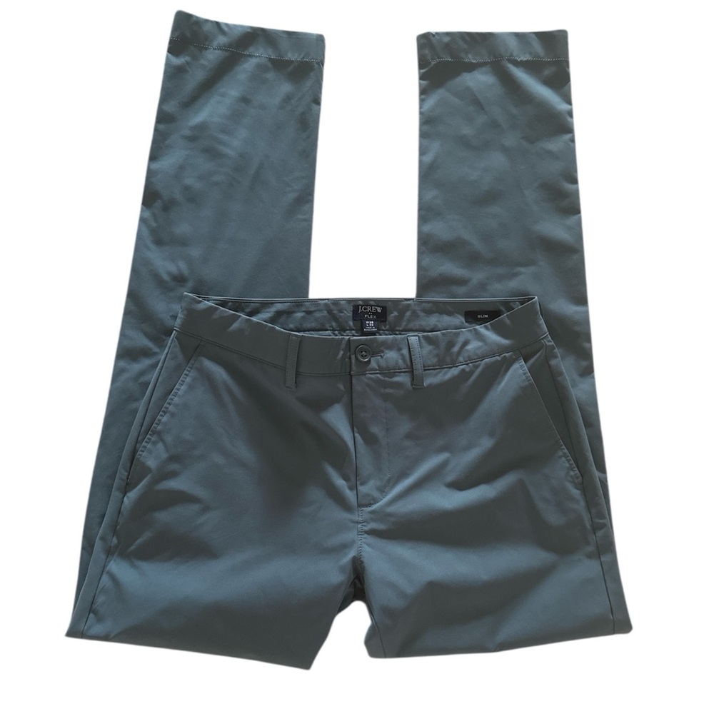 J Crew Flex Slim Fit Tech Pants Mens 29x32 Gray AA712 Performance Chino Like New - Picture 4 of 7